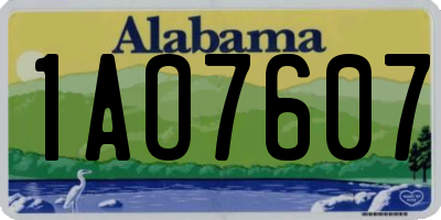 AL license plate 1AO7607