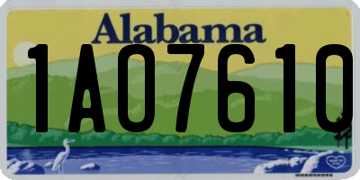 AL license plate 1AO7610