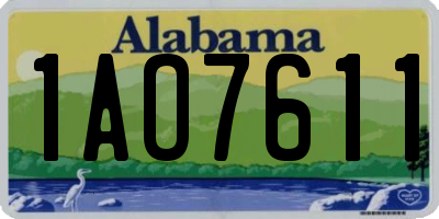 AL license plate 1AO7611
