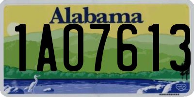 AL license plate 1AO7613