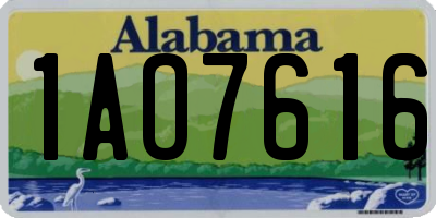 AL license plate 1AO7616