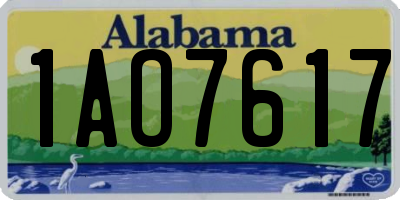 AL license plate 1AO7617