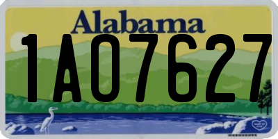AL license plate 1AO7627