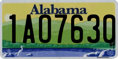 AL license plate 1AO7630