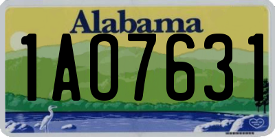 AL license plate 1AO7631