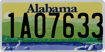 AL license plate 1AO7633