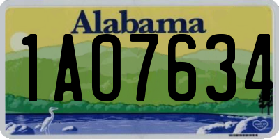AL license plate 1AO7634
