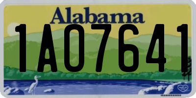 AL license plate 1AO7641