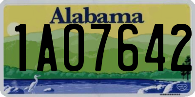 AL license plate 1AO7642