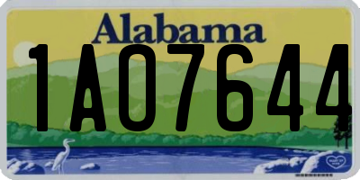 AL license plate 1AO7644