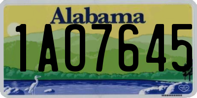 AL license plate 1AO7645