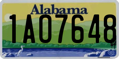 AL license plate 1AO7648