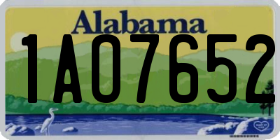 AL license plate 1AO7652