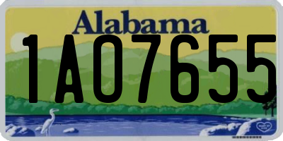 AL license plate 1AO7655