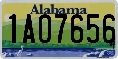 AL license plate 1AO7656