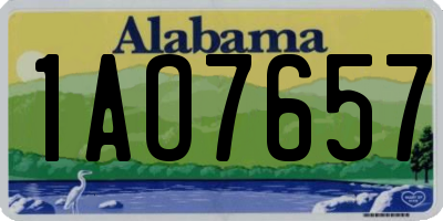 AL license plate 1AO7657