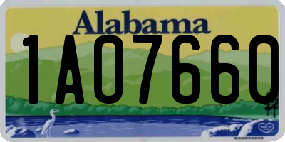 AL license plate 1AO7660