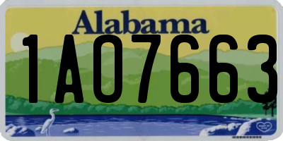 AL license plate 1AO7663