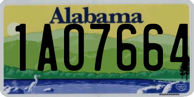 AL license plate 1AO7664