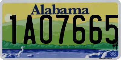 AL license plate 1AO7665