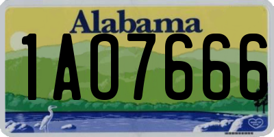 AL license plate 1AO7666
