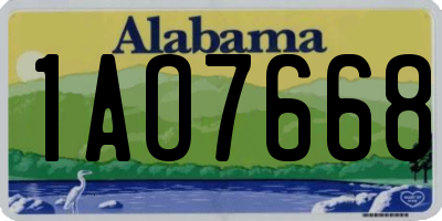 AL license plate 1AO7668