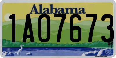 AL license plate 1AO7673