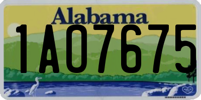AL license plate 1AO7675