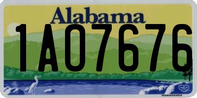 AL license plate 1AO7676