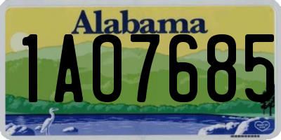 AL license plate 1AO7685