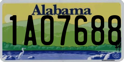 AL license plate 1AO7688