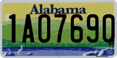 AL license plate 1AO7690