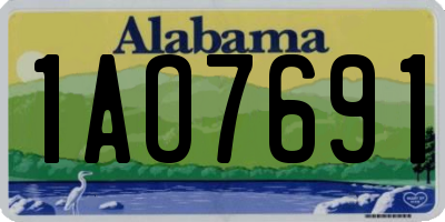AL license plate 1AO7691
