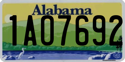 AL license plate 1AO7692