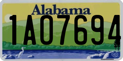 AL license plate 1AO7694