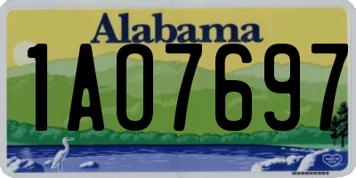 AL license plate 1AO7697