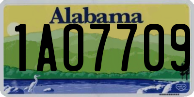 AL license plate 1AO7709