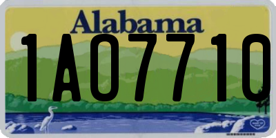 AL license plate 1AO7710