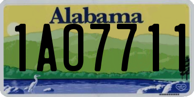 AL license plate 1AO7711