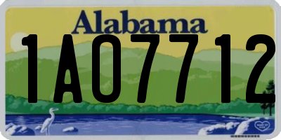 AL license plate 1AO7712