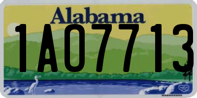 AL license plate 1AO7713
