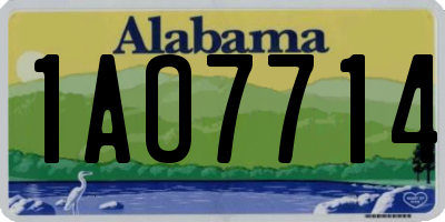 AL license plate 1AO7714