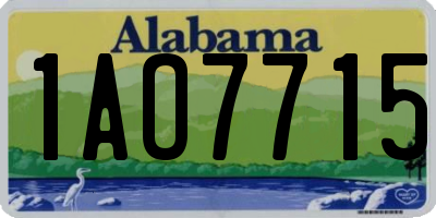 AL license plate 1AO7715