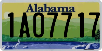 AL license plate 1AO7717