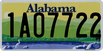 AL license plate 1AO7722