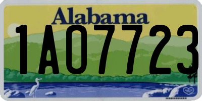 AL license plate 1AO7723