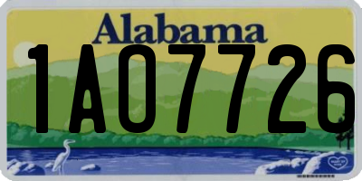 AL license plate 1AO7726