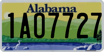 AL license plate 1AO7727