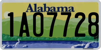 AL license plate 1AO7728