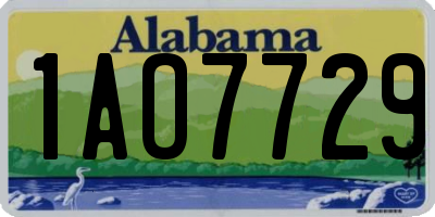 AL license plate 1AO7729